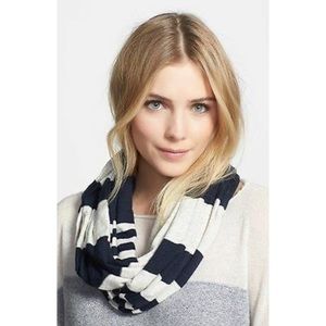 Vince cotton striped circle scarf/wrap EUC